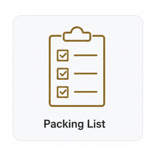 Packing list export document icon