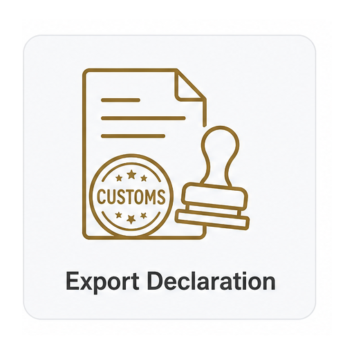 Export declaration document icon