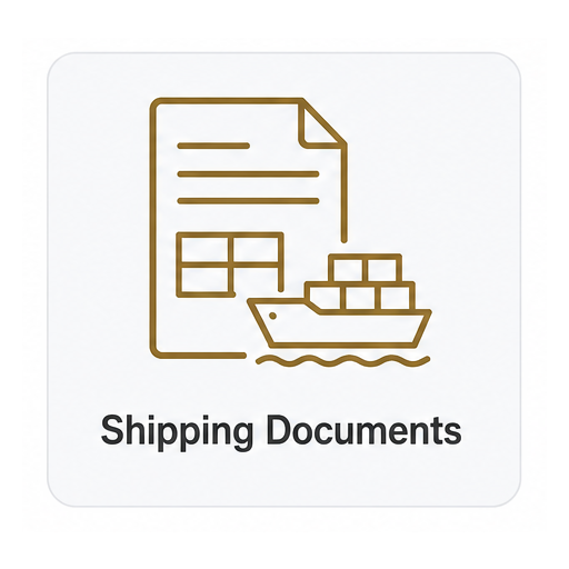 Shipping documents export icon